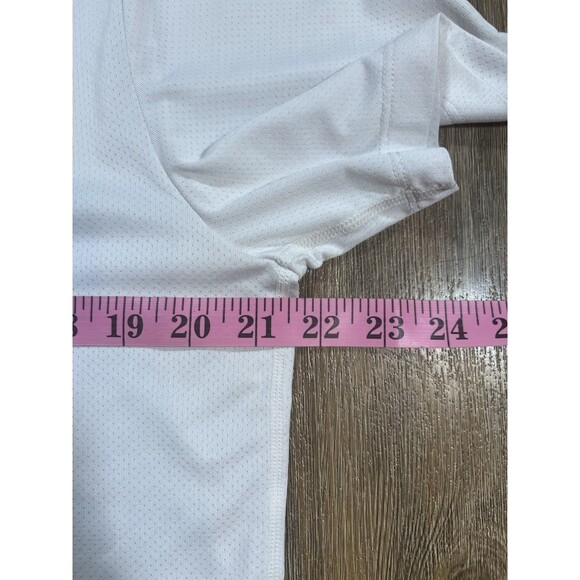 Vuori Strato Tech Polo Shirt Mens Medium White Short Sleeve *Flaw - Picture 7 of 8